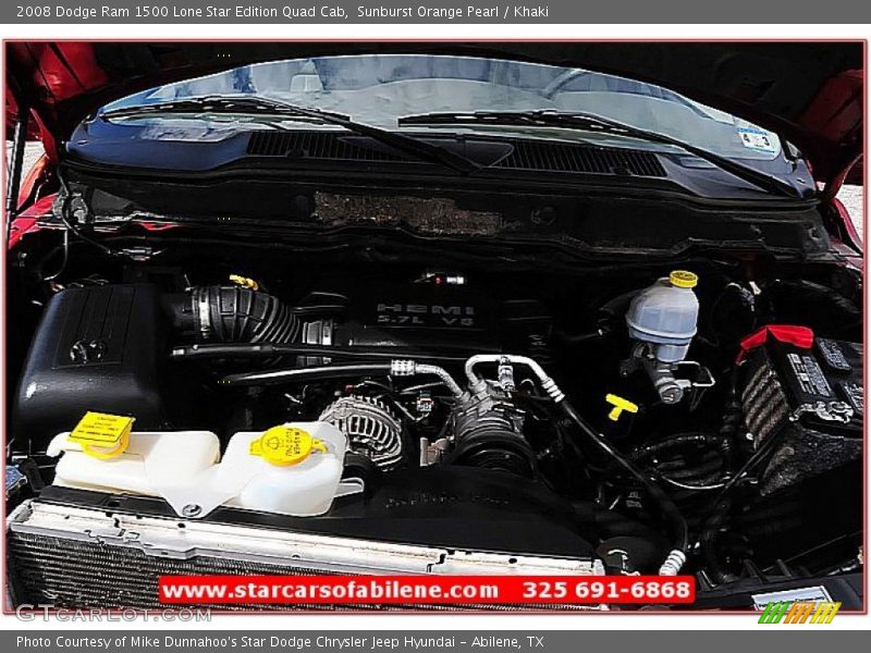 Sunburst Orange Pearl / Khaki 2008 Dodge Ram 1500 Lone Star Edition Quad Cab