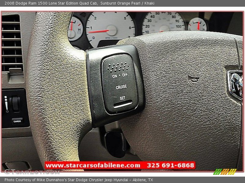Sunburst Orange Pearl / Khaki 2008 Dodge Ram 1500 Lone Star Edition Quad Cab