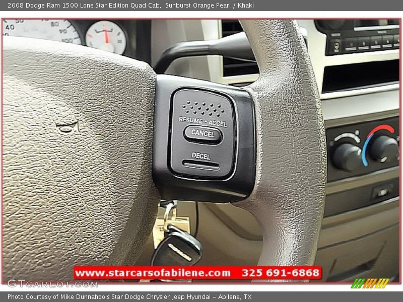 Sunburst Orange Pearl / Khaki 2008 Dodge Ram 1500 Lone Star Edition Quad Cab
