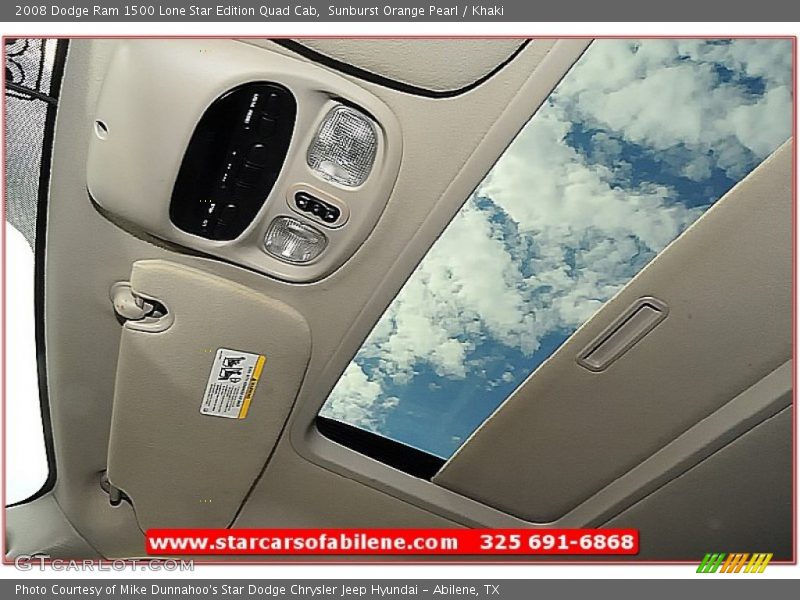 Sunburst Orange Pearl / Khaki 2008 Dodge Ram 1500 Lone Star Edition Quad Cab