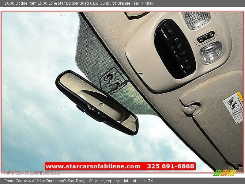 Sunburst Orange Pearl / Khaki 2008 Dodge Ram 1500 Lone Star Edition Quad Cab