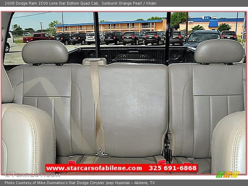 Sunburst Orange Pearl / Khaki 2008 Dodge Ram 1500 Lone Star Edition Quad Cab