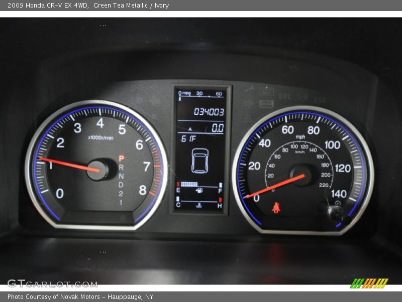 Green Tea Metallic / Ivory 2009 Honda CR-V EX 4WD