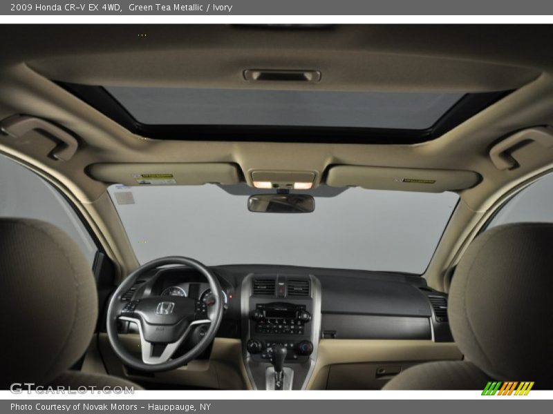 Green Tea Metallic / Ivory 2009 Honda CR-V EX 4WD