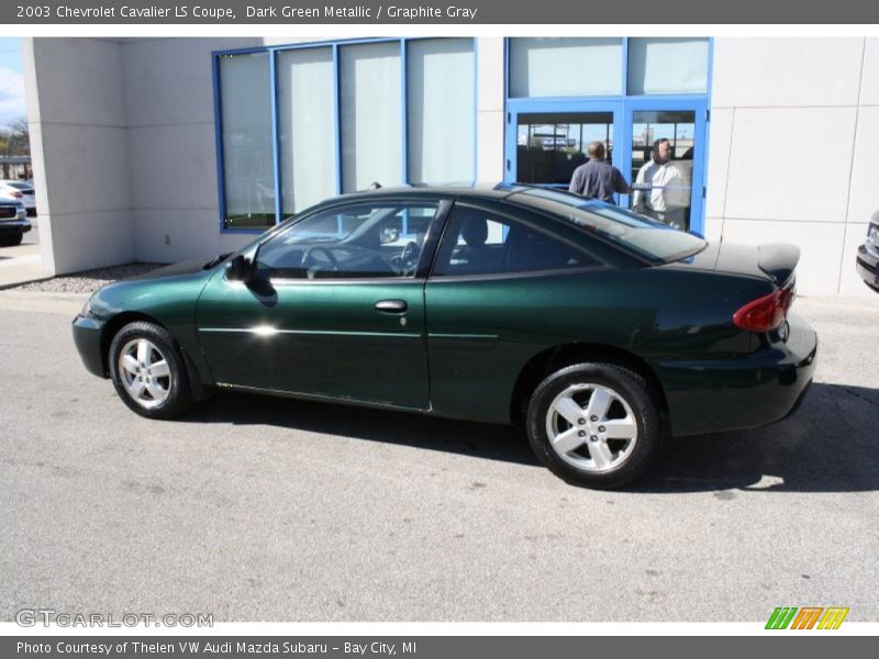 Dark Green Metallic / Graphite Gray 2003 Chevrolet Cavalier LS Coupe