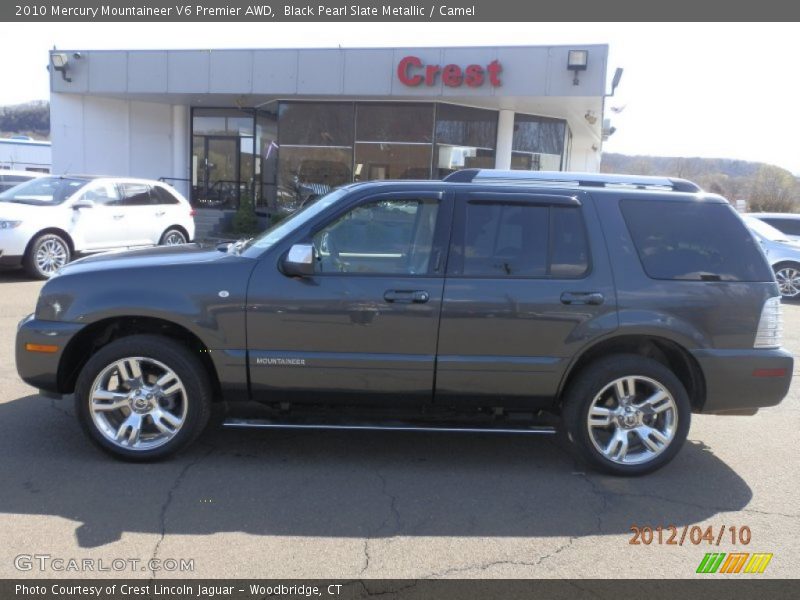 Black Pearl Slate Metallic / Camel 2010 Mercury Mountaineer V6 Premier AWD