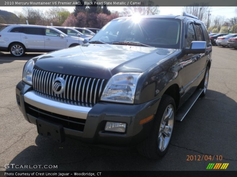 Black Pearl Slate Metallic / Camel 2010 Mercury Mountaineer V6 Premier AWD