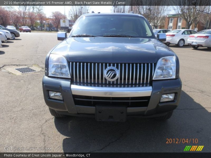 Black Pearl Slate Metallic / Camel 2010 Mercury Mountaineer V6 Premier AWD