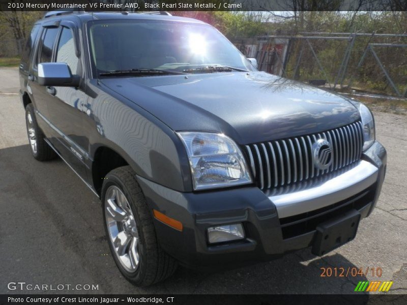 Black Pearl Slate Metallic / Camel 2010 Mercury Mountaineer V6 Premier AWD