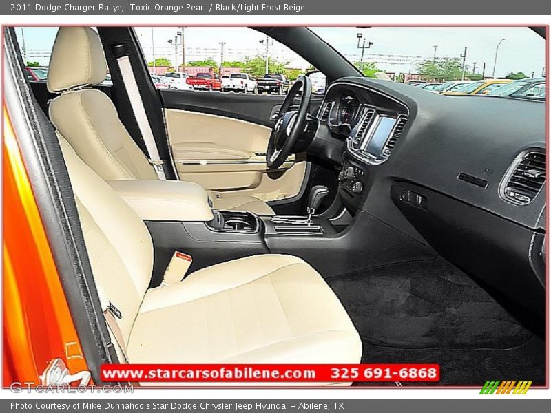 Toxic Orange Pearl / Black/Light Frost Beige 2011 Dodge Charger Rallye
