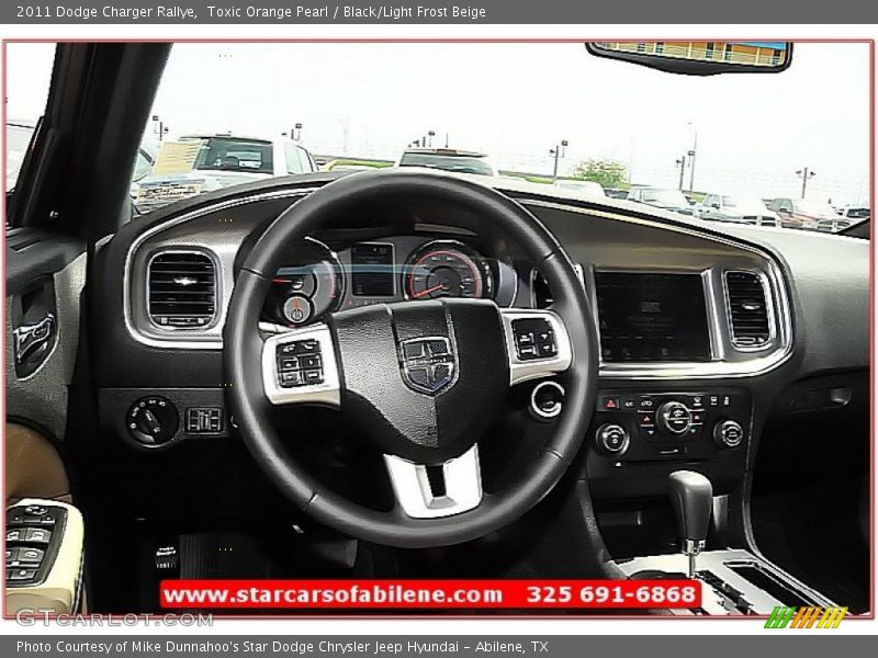Toxic Orange Pearl / Black/Light Frost Beige 2011 Dodge Charger Rallye