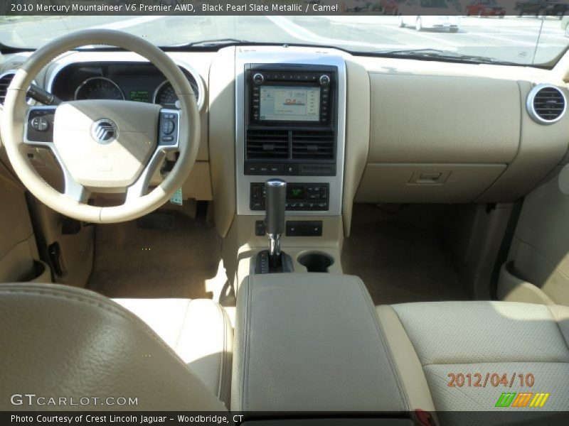 Black Pearl Slate Metallic / Camel 2010 Mercury Mountaineer V6 Premier AWD
