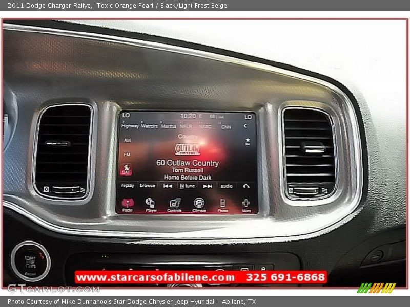 Toxic Orange Pearl / Black/Light Frost Beige 2011 Dodge Charger Rallye