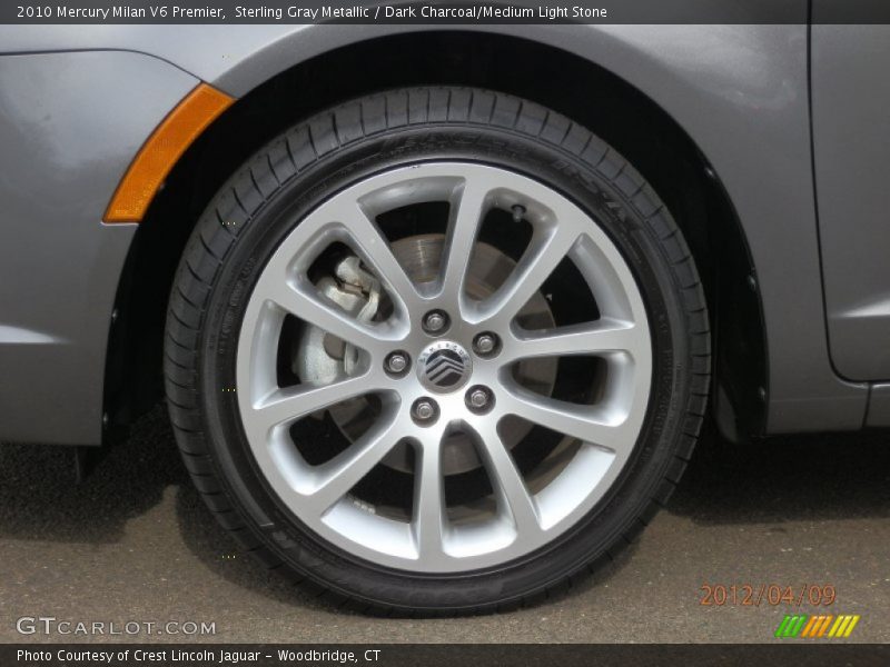 Sterling Gray Metallic / Dark Charcoal/Medium Light Stone 2010 Mercury Milan V6 Premier