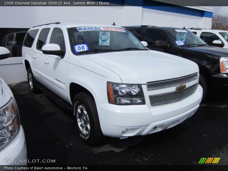 Summit White / Ebony 2008 Chevrolet Suburban 1500 LT 4x4