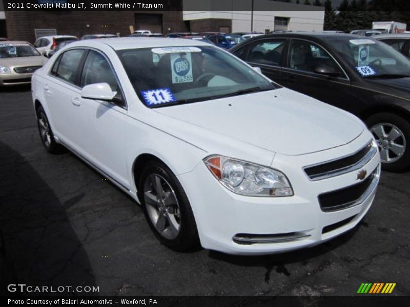 Summit White / Titanium 2011 Chevrolet Malibu LT