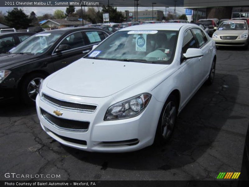 Summit White / Titanium 2011 Chevrolet Malibu LT
