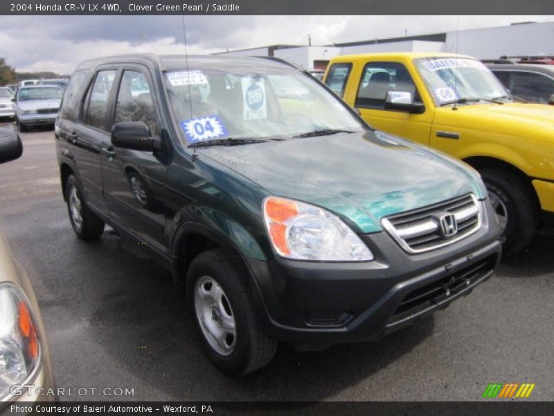Clover Green Pearl / Saddle 2004 Honda CR-V LX 4WD