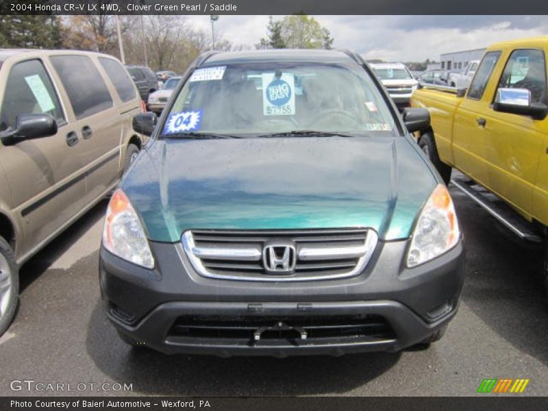 Clover Green Pearl / Saddle 2004 Honda CR-V LX 4WD