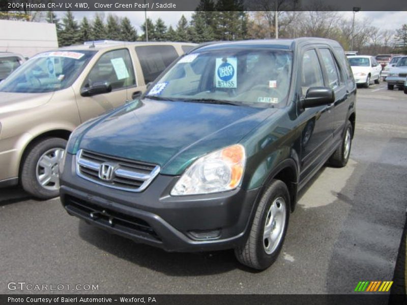 Clover Green Pearl / Saddle 2004 Honda CR-V LX 4WD