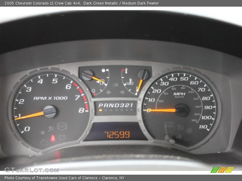 Dark Green Metallic / Medium Dark Pewter 2005 Chevrolet Colorado LS Crew Cab 4x4