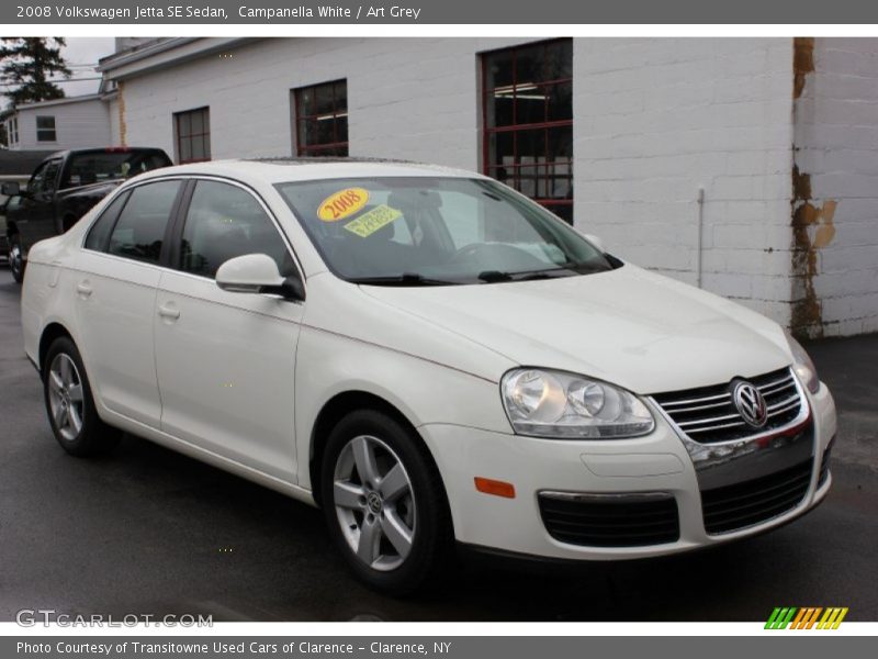 Campanella White / Art Grey 2008 Volkswagen Jetta SE Sedan