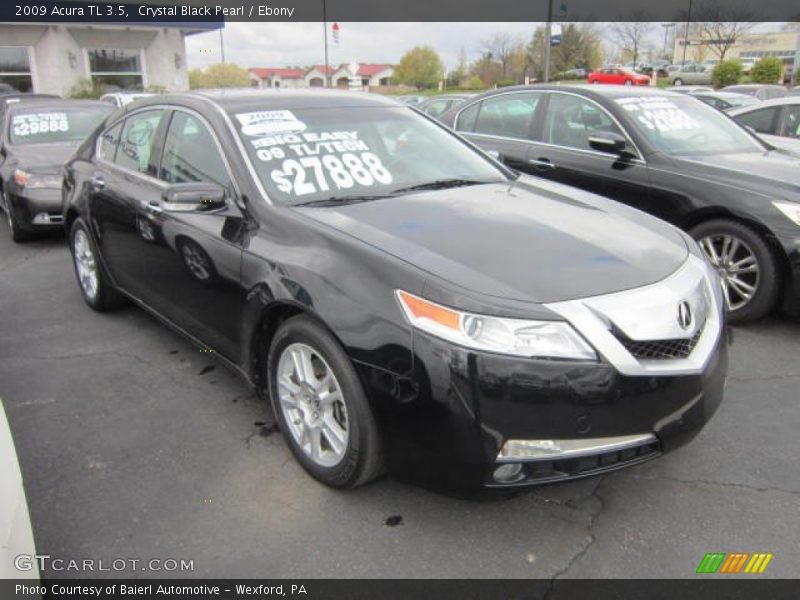 Crystal Black Pearl / Ebony 2009 Acura TL 3.5