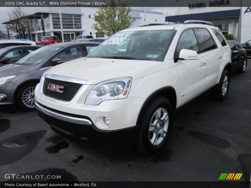 White Diamond Tricoat / Ebony 2009 GMC Acadia SLT
