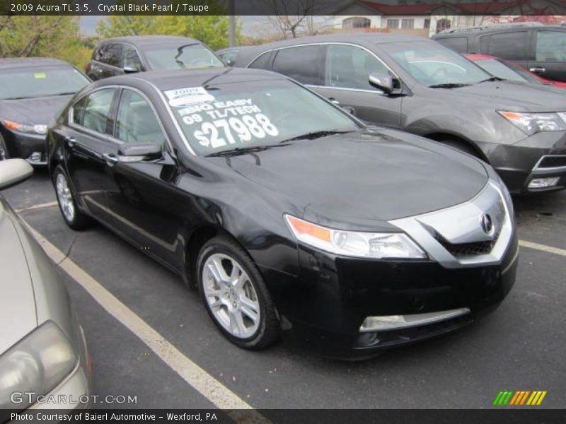 Crystal Black Pearl / Taupe 2009 Acura TL 3.5