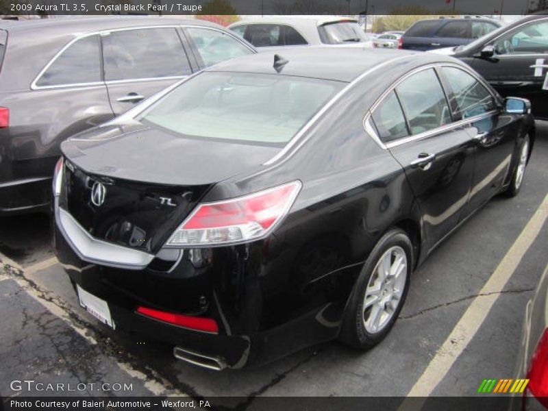 Crystal Black Pearl / Taupe 2009 Acura TL 3.5