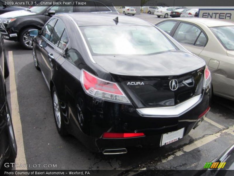 Crystal Black Pearl / Taupe 2009 Acura TL 3.5