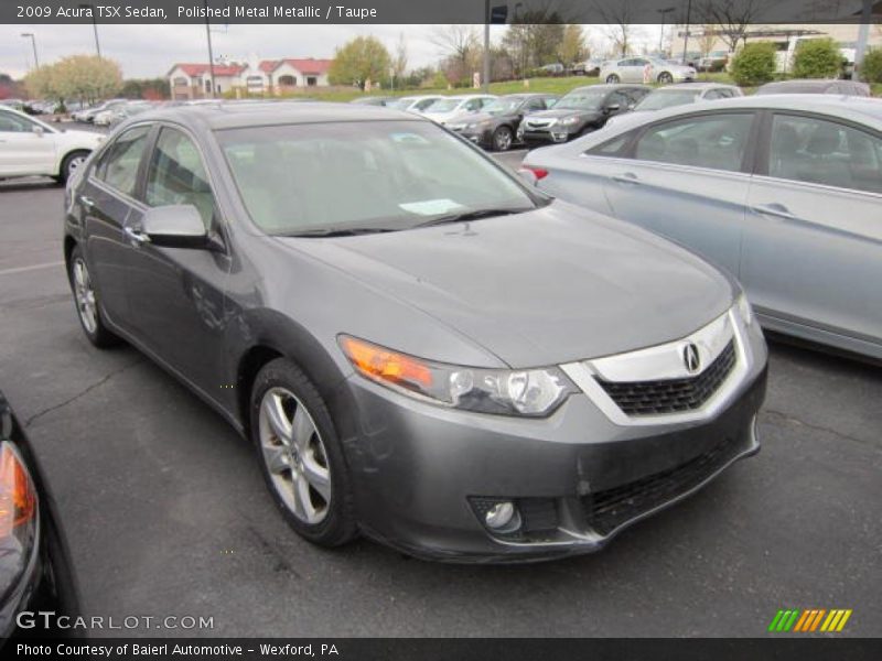 Polished Metal Metallic / Taupe 2009 Acura TSX Sedan