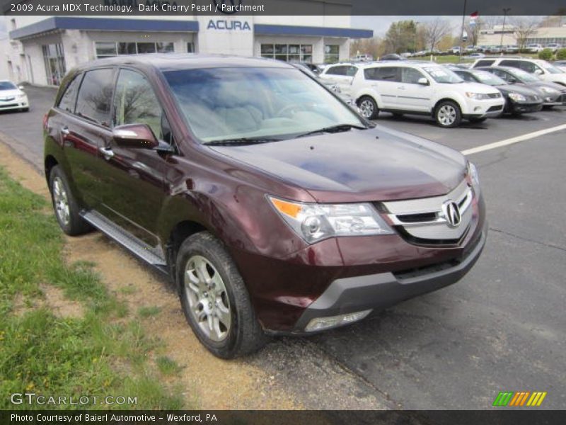 Dark Cherry Pearl / Parchment 2009 Acura MDX Technology