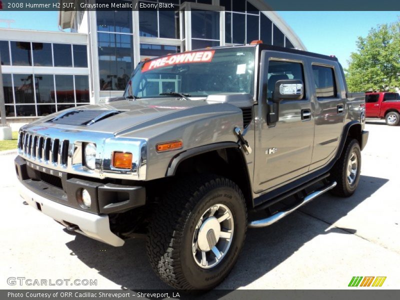 Graystone Metallic / Ebony Black 2008 Hummer H2 SUT