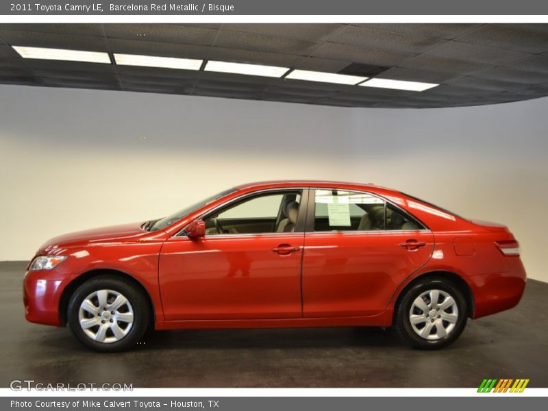 Barcelona Red Metallic / Bisque 2011 Toyota Camry LE