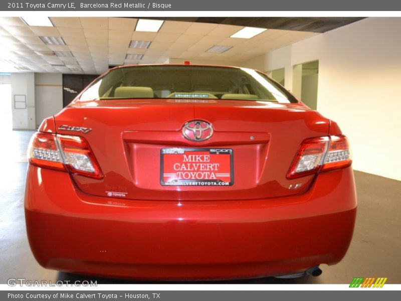 Barcelona Red Metallic / Bisque 2011 Toyota Camry LE