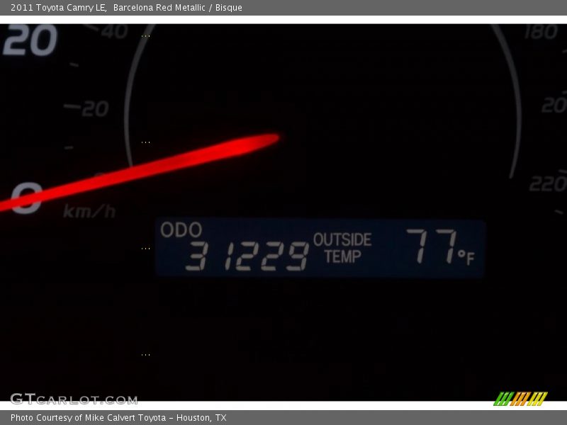 Barcelona Red Metallic / Bisque 2011 Toyota Camry LE