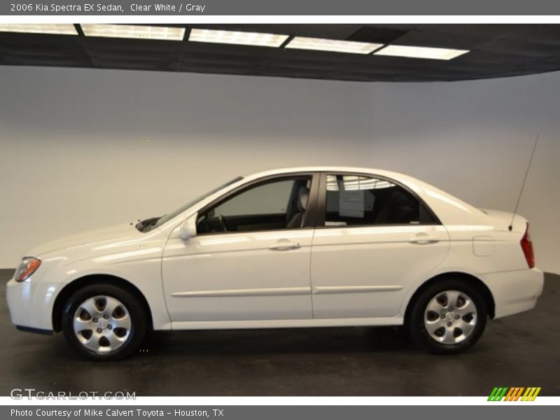 Clear White / Gray 2006 Kia Spectra EX Sedan