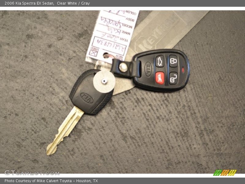 Clear White / Gray 2006 Kia Spectra EX Sedan