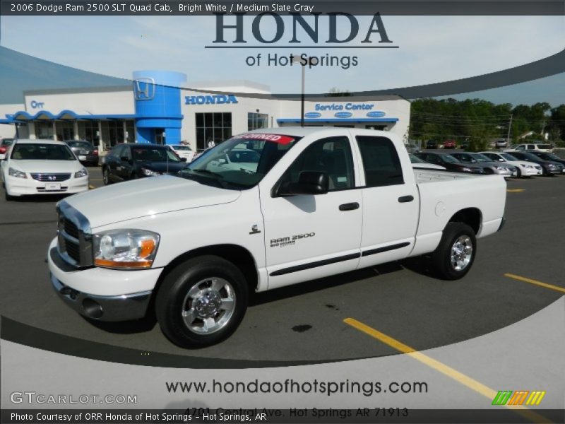 Bright White / Medium Slate Gray 2006 Dodge Ram 2500 SLT Quad Cab