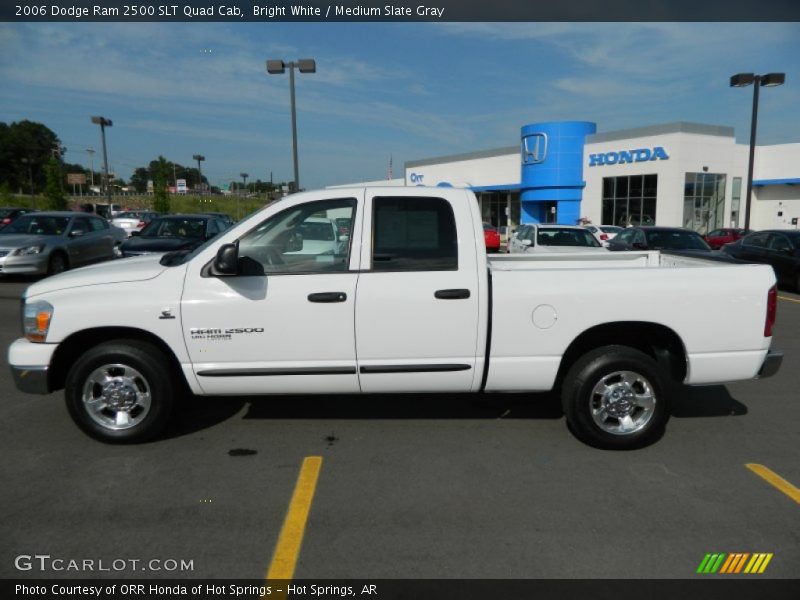 Bright White / Medium Slate Gray 2006 Dodge Ram 2500 SLT Quad Cab