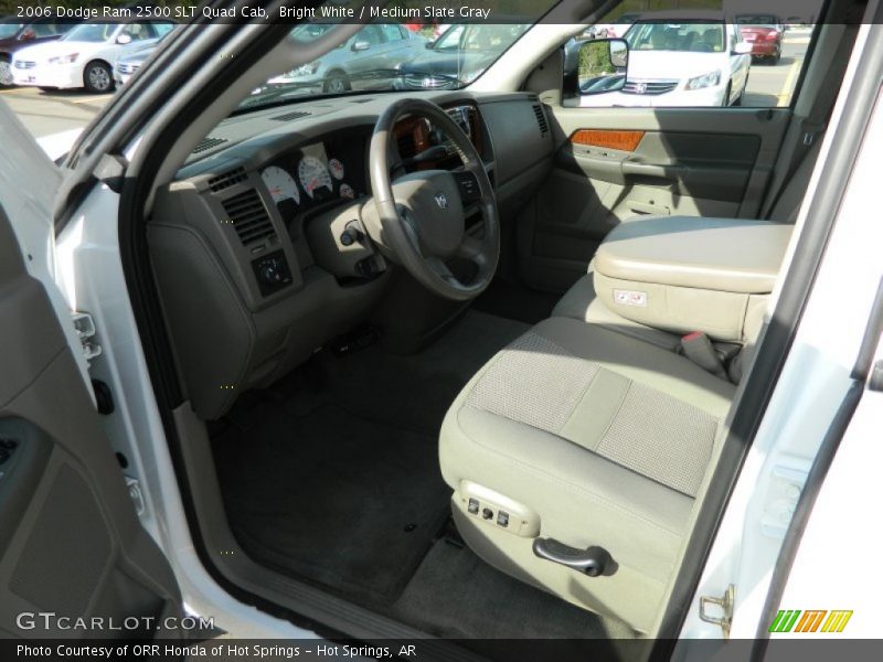 Bright White / Medium Slate Gray 2006 Dodge Ram 2500 SLT Quad Cab