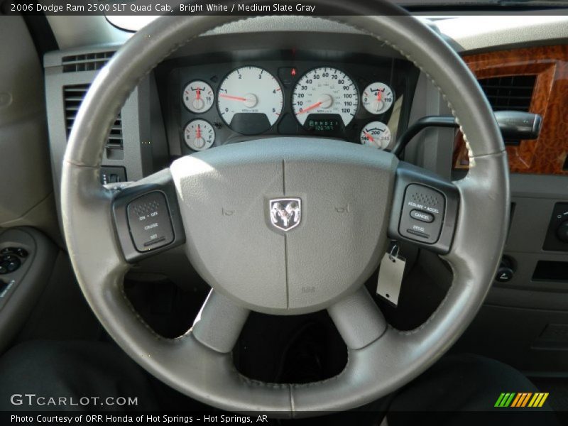 Bright White / Medium Slate Gray 2006 Dodge Ram 2500 SLT Quad Cab