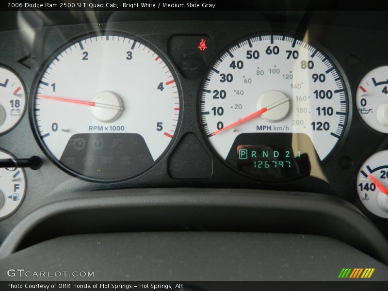 Bright White / Medium Slate Gray 2006 Dodge Ram 2500 SLT Quad Cab