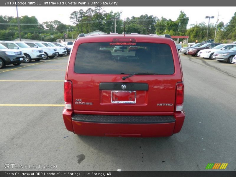 Inferno Red Crystal Pearl / Dark Slate Gray 2010 Dodge Nitro SE