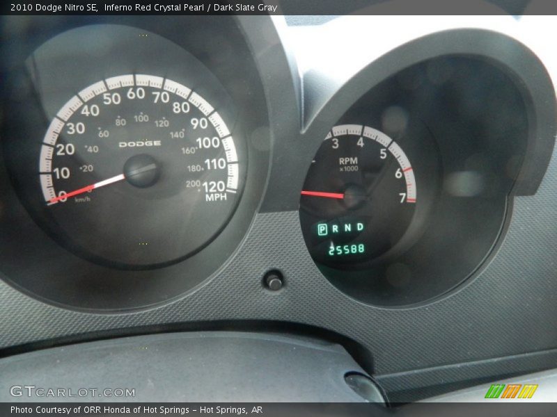 Inferno Red Crystal Pearl / Dark Slate Gray 2010 Dodge Nitro SE