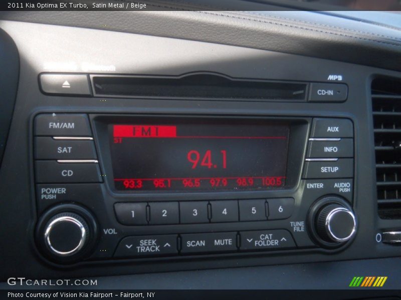 Audio System of 2011 Optima EX Turbo