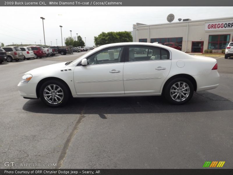 White Diamond Tri-coat / Cocoa/Cashmere 2009 Buick Lucerne CXL