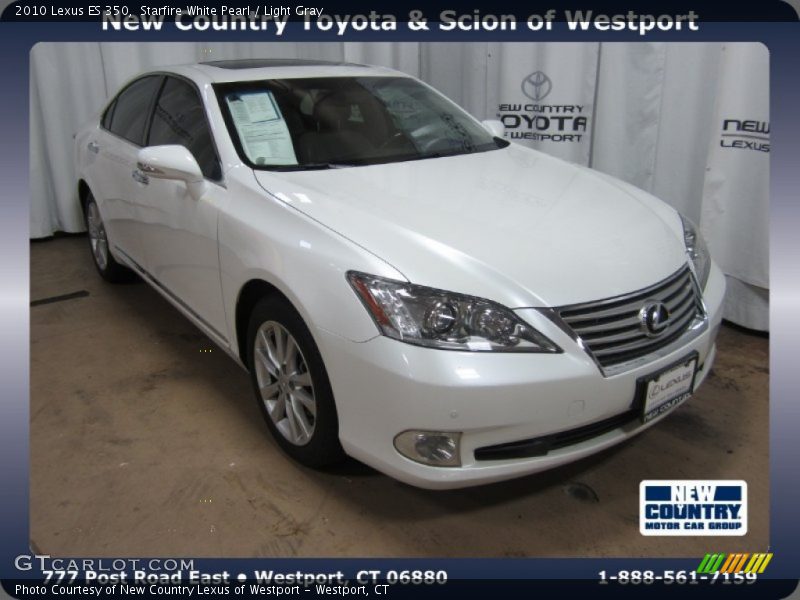 Starfire White Pearl / Light Gray 2010 Lexus ES 350