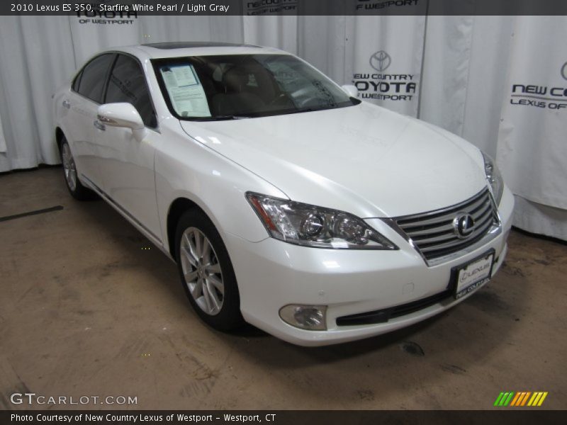 Starfire White Pearl / Light Gray 2010 Lexus ES 350